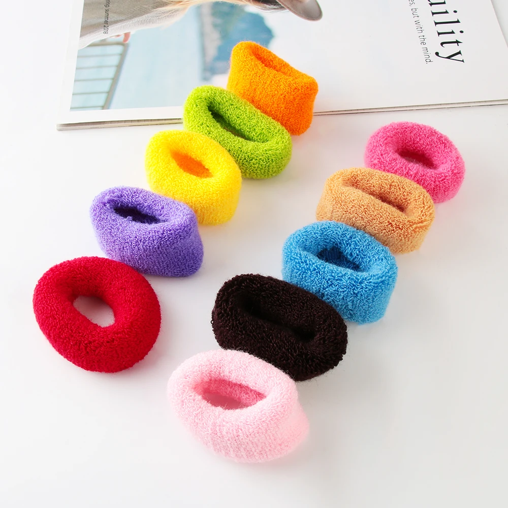 1/5Pcs New Women Big Wide Soft Rubber Bands Ponytail Hair Holders