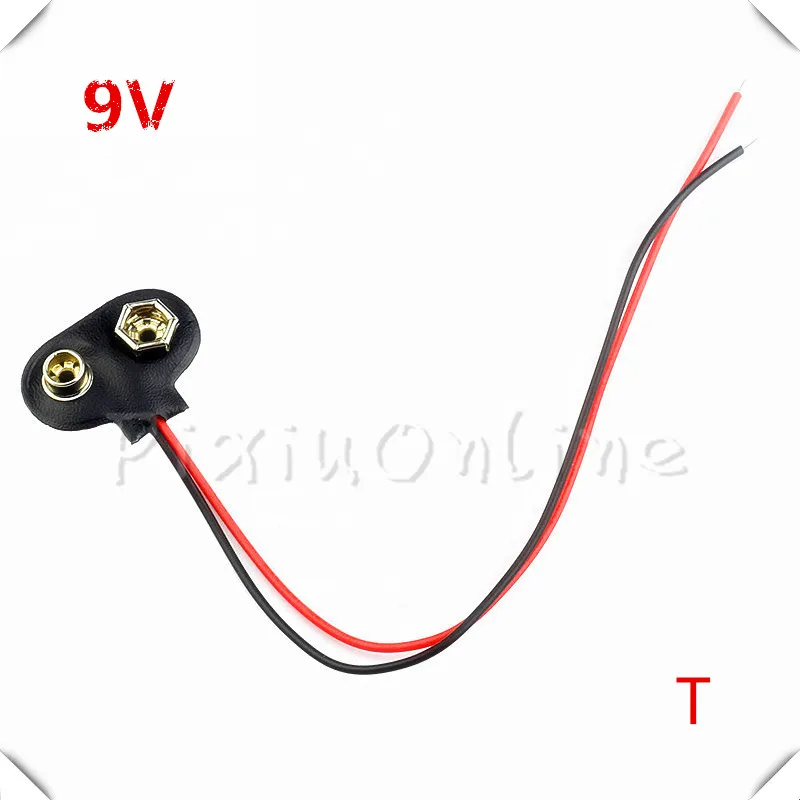 5PCS ST076 9 V Battery Buckle Type T/I 6F22 Holder Cable Connector DIY Tool Line Length 15CM Free Shipping | Инструменты