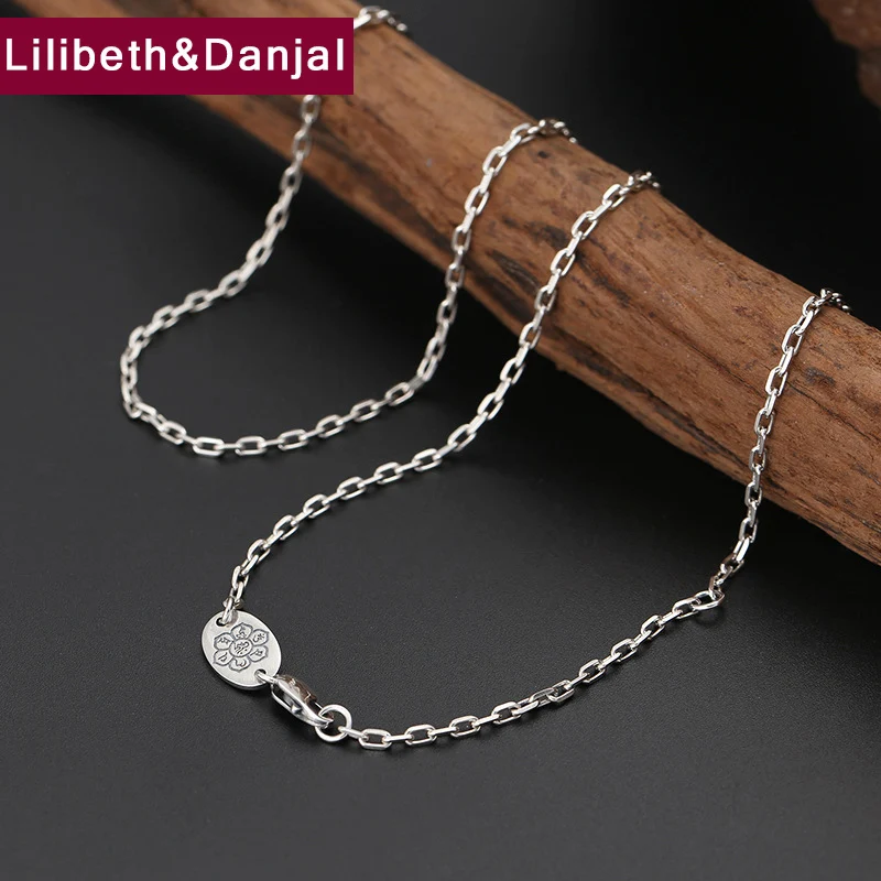 

2019 Buddha Mantra 2mm Thick best friends chain Necklace 100% 925 Sterling Silver Men Women Custom Necklace Pendant Jewelry N26