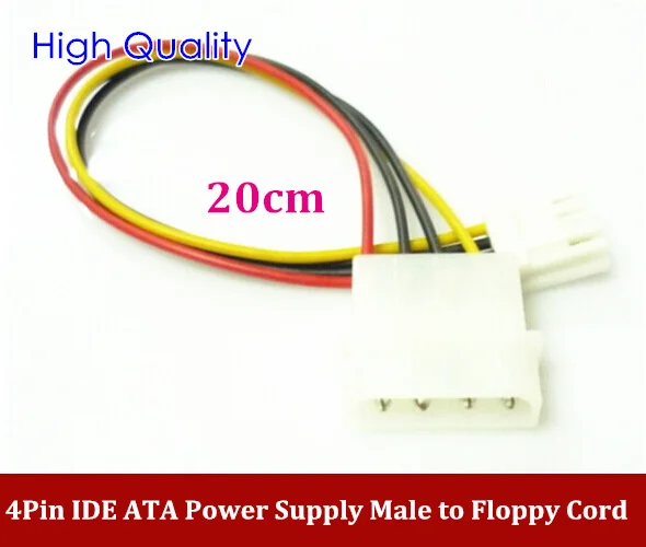 

10pcs FreeShipping 4Pin IDE ATA Power Supply Male to Floppy Cord 20cm Cable 4pin to 4pin power cable