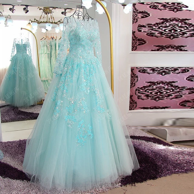 Beautiful Mint Green Wedding Gown Tulle Lace Up Bridal Dress Ball Gown