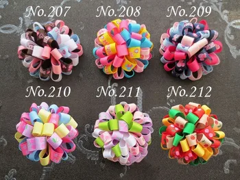 

100 BLESSING Good Girl C-Loopy Puffs Ribbon 2.5" Hair Bow Alligator Clips 96 No.