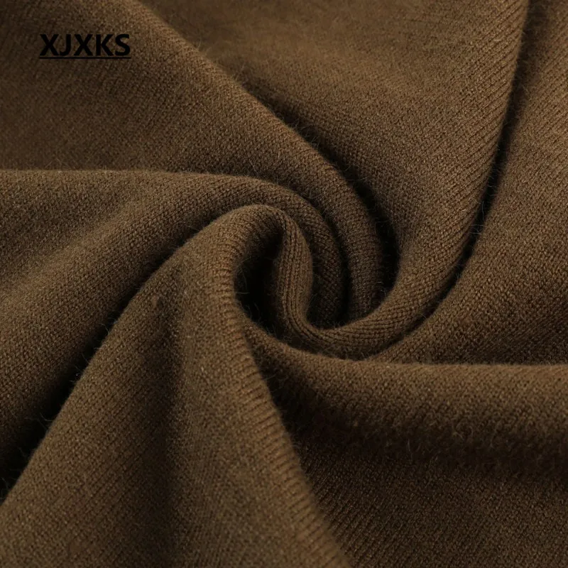 Suéteres Suéter Alta caqui A Tejer verde Mano Mujeres De Floral Calidad Tejido Xjxks Más Mujer Invierno Tamaño Marrón Largos Yq4Bdxw