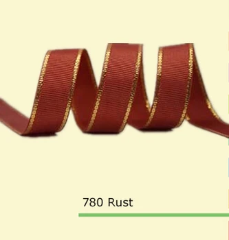 

1 inch (25mm) Gold Edge Grosgrain Ribbon 28 colors in stock