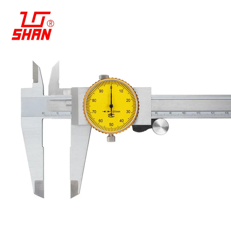 

Dial calipers shockproof calipers 0.01mm High precision stainless steel vernier with table caliper 0-200 mm dial vernier caliper