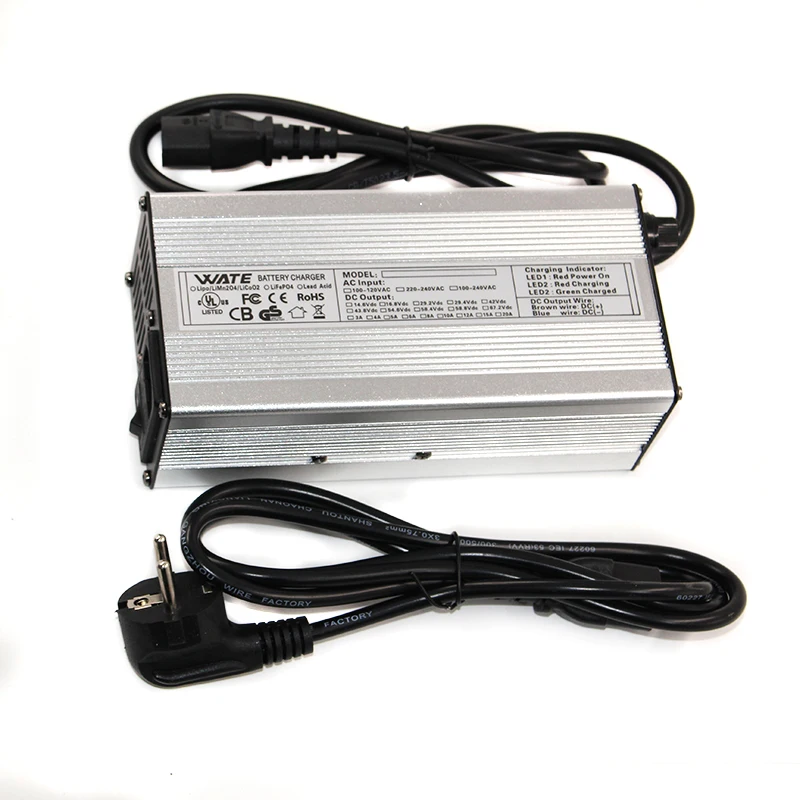 14,6 V 18A Lifepo4 литиевых Батарея Зарядное устройство для 12 V Батарея пакет Электрический велосипед Ebike Алюминий случае