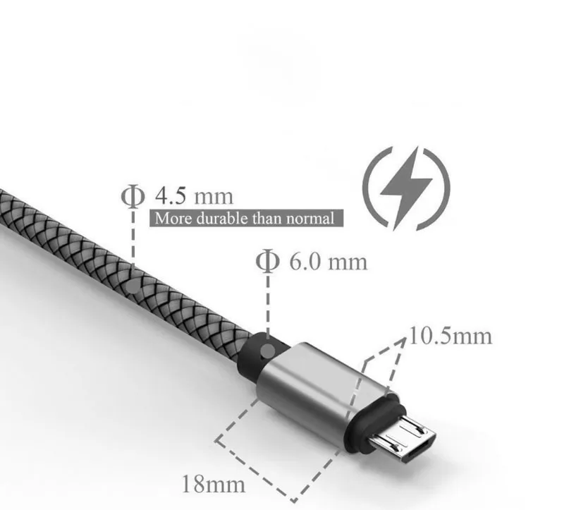 Серебряный Micro USB быстрая зарядка 0,2 м/1 м дата зарядное устройство для Xiaomi redmi Note 6 pro redmi 5 plus 4 3 4x телефон кабель для зарядного устройства Kabel