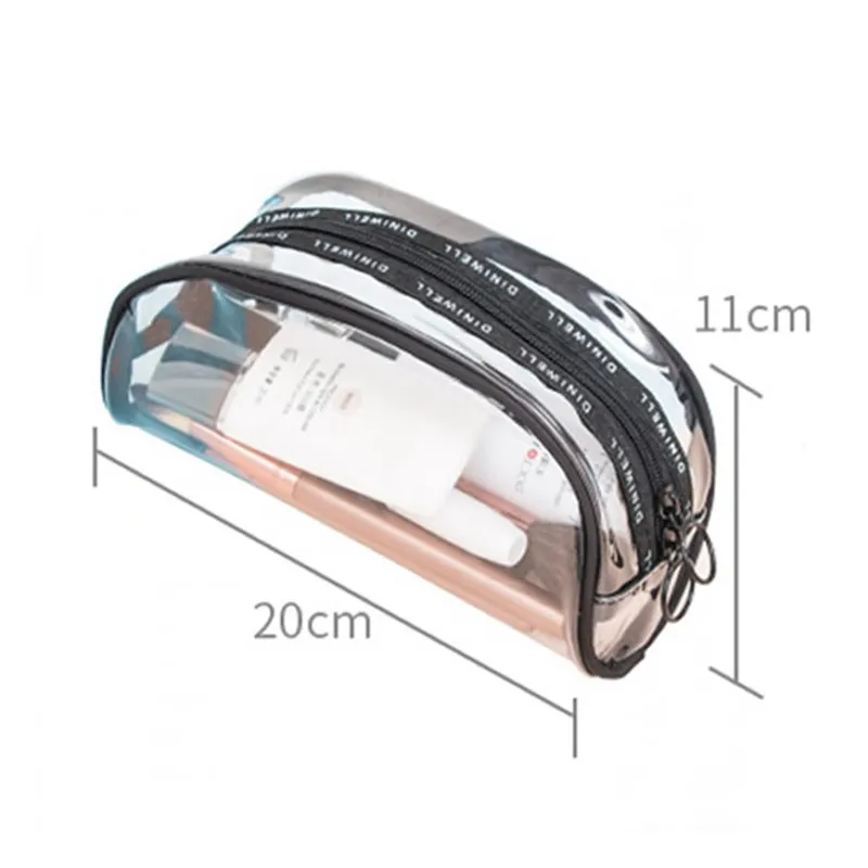 

Transparent PVC Make Up Organizer Fashion Waterproof Wash Toiletry Bag Female Travel Organizer Makeup Bag