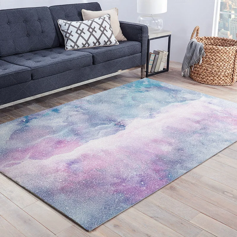Crystal Velvet Yoga Area Rugs Floor Mat Living Room Carpets Dreamy Outer Space 