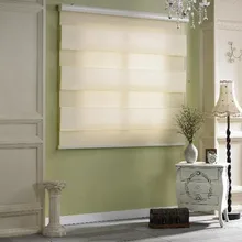 Индивидуальный заказ прозрачный полосатые рольставни в бежевом цвете Популярные шторы для Гостиная 6 цветов доступны