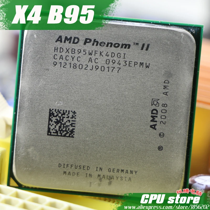 Процессор AMD Phenom II X4 B95 cpu трехъядерный(3,0 ГГц/6 м/95 Вт/2000 ГГц) Socket am3 am2+ 938 pin X4 945