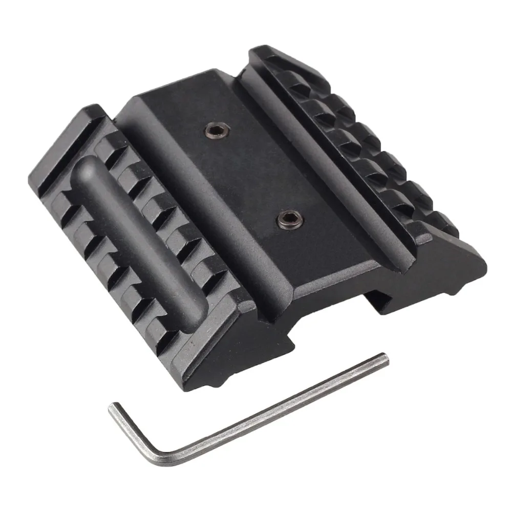 VERY100 Tactical Dual 45 Degree Offset Mount 20mm W/ Picatinny Rail For