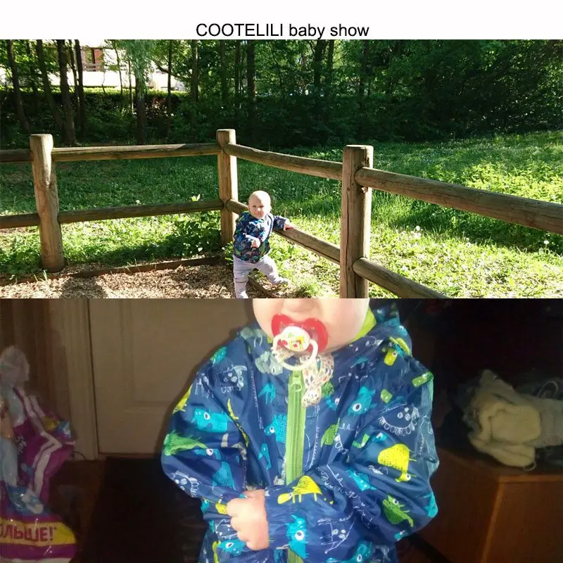 COOTELILI 80-120cm Spring Autumn Dinosaur Windbreaker Kids Jacket Boys Outerwear Coat Hooded Baby Clothing For Boys (2)