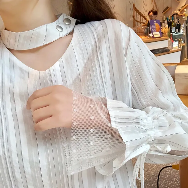 Корейские сексуальные кружевные сетчатые блузки женские топы винтажные