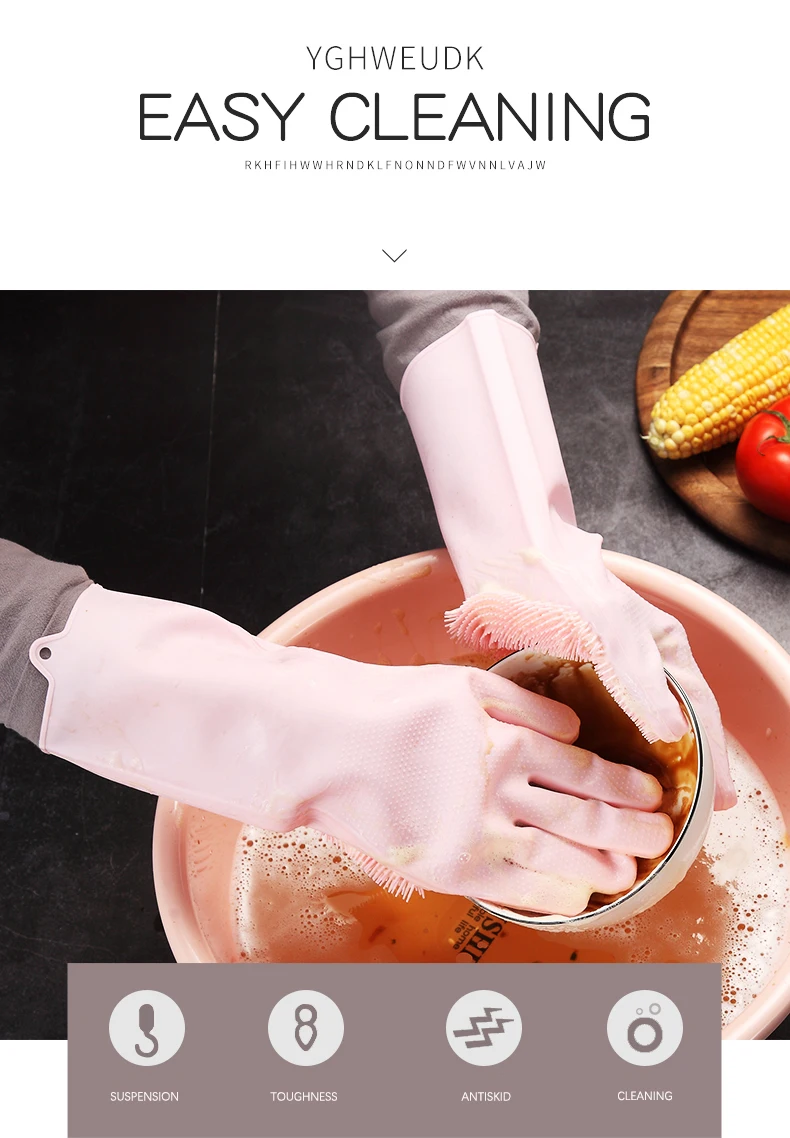 1 пара перчаток для мытья посуды силиконовые перчатки для мытья посуды кухонные силиконовые чистящие бытовые инструменты для чистки автомобиля щетка перчатка для домашних животных