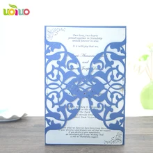 50 набор inc196 морские синие свадебные приглашения карты пользовательский лазер срезанный цветок печатаемый и настраиваемый сиденье карты