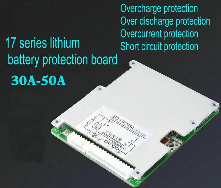 

battery protection board BMS 17 serials 3.7V 30A 40A 50A for electric bike scooter tricycle Lithium iron phosphate battery 60V