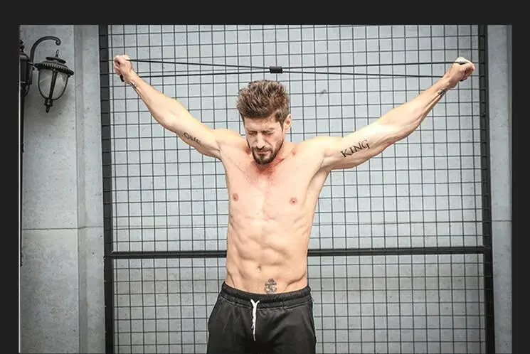 Восемь символов латекса для мужчин грудь домашнее оборудование для фитнеса здоровье тренировки руки мышцы рук грудные мышцы Стрейч Йога