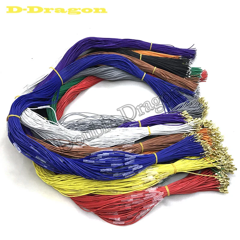 

100Pcs 1 Meter Length Wires with Terminal Connection Control Connecting Cable for Push Buttons Joysticks Led Lamp Holder
