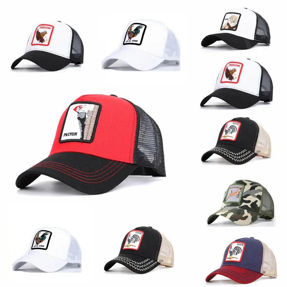 2019 الحيوانات قبعة بيسبول الرجال النساء قبعات Snapback كاب قابل للتعديل الحيوان مزرعة الديك نقار الخشب الأسد النساء قبعات