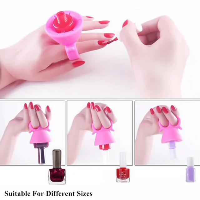 Buy 1Pc Wearable Silicone Polish Bottle Holder Display