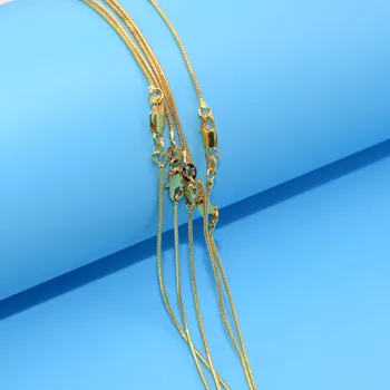 

5pcs Wholesale Gold Filled Necklace Fashion Jewelry Snake Link Chain 2mm Necklace 16-30 Inches Pendant Chain