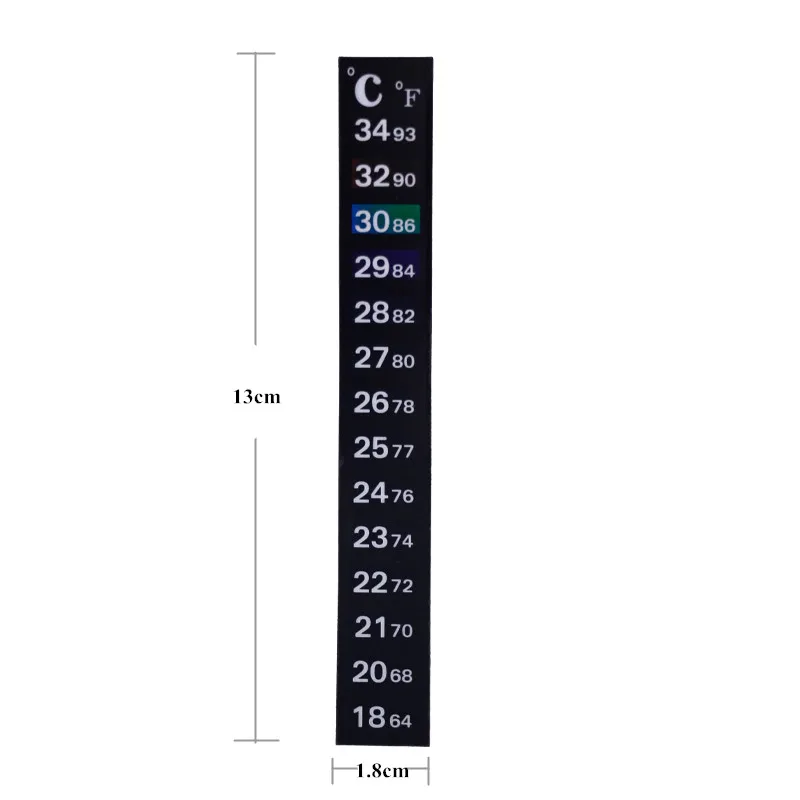 5pcs Thermometer Strip Stick-on Color Temperature Sticker Aquarium