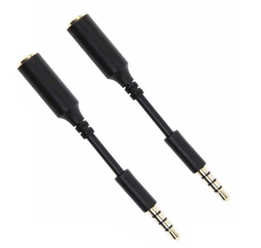 100pcs 3.5mm Male to 3.5mm Female Extension Cable Headset Audio Jack