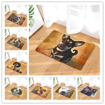 

new arrive welcome home hallway flannel mats cool animal pattern rugs rectangular waterproof light carpets for bedroom