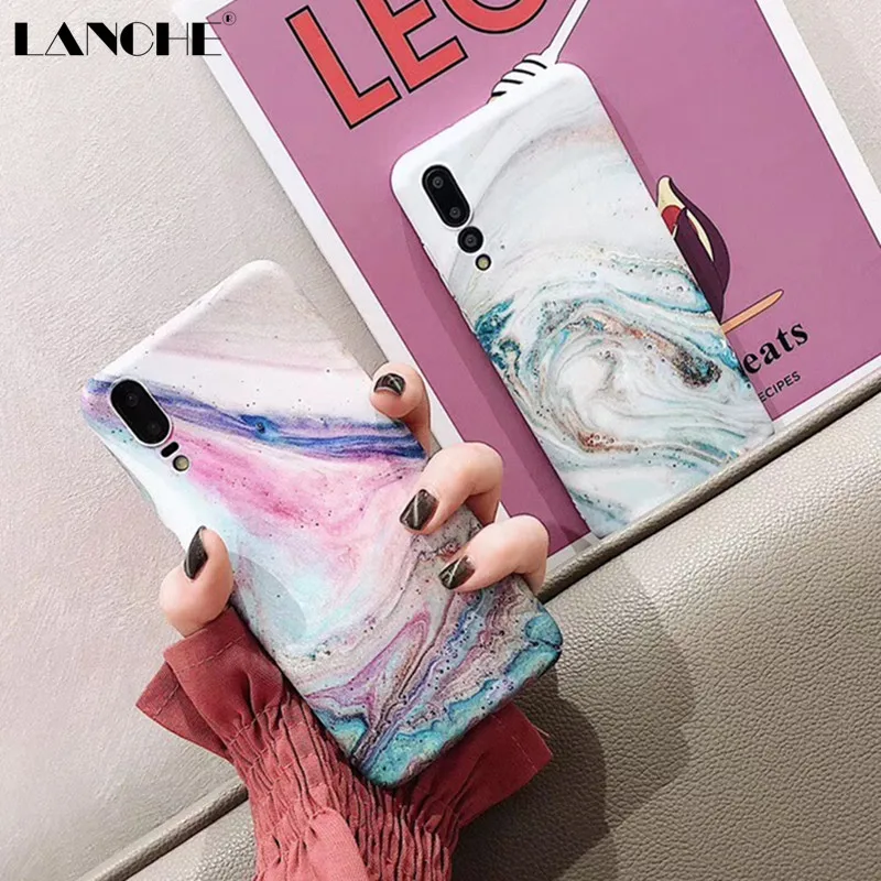 LANCHE мраморный чехол для телефона Funda Huawei P20 Lite Honor V10 10 V9 Nova 2s 3e 3 Мраморный Твердый Pro