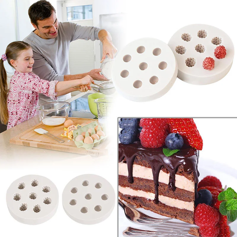 

3D Raspberry Blueberry Shape Silicone Mold Sugarcraft Baking Tool Cake Decorating Mould Cake Tools Chocolate Pastry Tool
