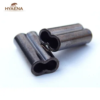 

Hyaena 100pcs/lot 11 Size Fishing Double Oval Copper Tube Fishing Wire Pipe Crimp Sleeves Connector Fishing Tackle Box