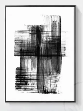 Современная Абстрактная Картина на холсте Черно-белая А4 плакаты и принты настенные художественные картины для гостиной домашний Декор без рамки - Цвет: A