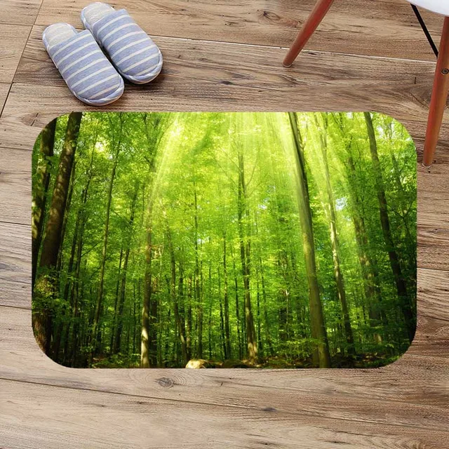 Living Room Door Mat Rainforest Printed Floor Mat Outdoor Rugs Bathroom