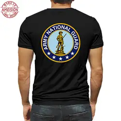 2019 Новая летняя Стильная мужская футболка армейская Национальная гвардия US Army USAR черная рубашка с короткими рукавами