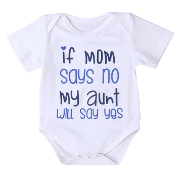 

Newborn Infant Baby Boy Girl Clothes Cotton Short sleeve Letter Romper Jumpsuit Kids Clothes Outfit 0-2Y