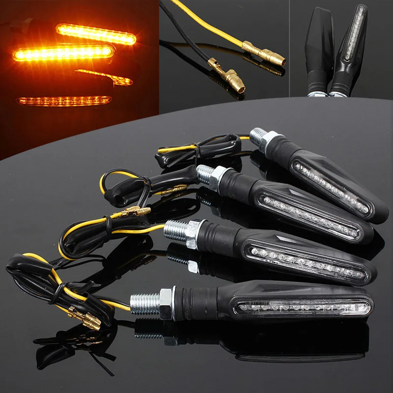 Новейшие универсальные световые указатели поворота для мотоцикла 4 шт.|lighting