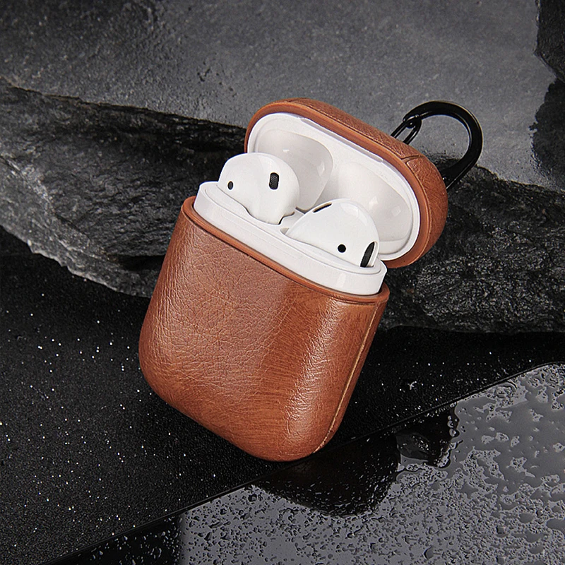 Деловой чехол для Apple Airpods 1 2 Чехол Аксессуары AirPods беспроводные наушники PU