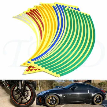 

Car motorcycle Tire Rim Stickers 17"-19" Reflective Car-Covers Tape Wheel Tyre Sticker Decors For DUCATI Monster 659 696 796
