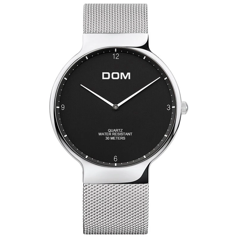 Men Black Модные мужские часы, лучший бренд, роскошные часы, водонепроницаемые наручные часы для пары, браслет из нержавеющей стали, деловые минималистичные часы для мужчин - Цвет: Men Black