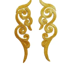 Платье своими руками аксессуары Вечернее платье вышитые наклейки компьютерная вышивка сзади клей глажка золото и серебро тканевая наклейка