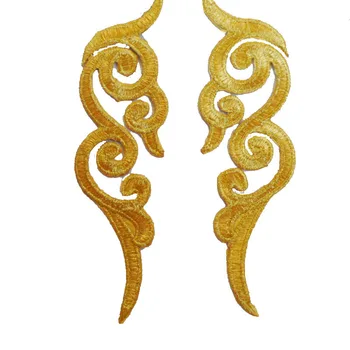 

DIY dress accessories Evening Dress Embroidery sticker computer embroidery back glue ironing gold and silver cloth sticker