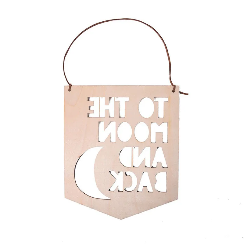 1 Pcs Home Decor Positive Slogan Wood Comfort Wall Hangings Creative