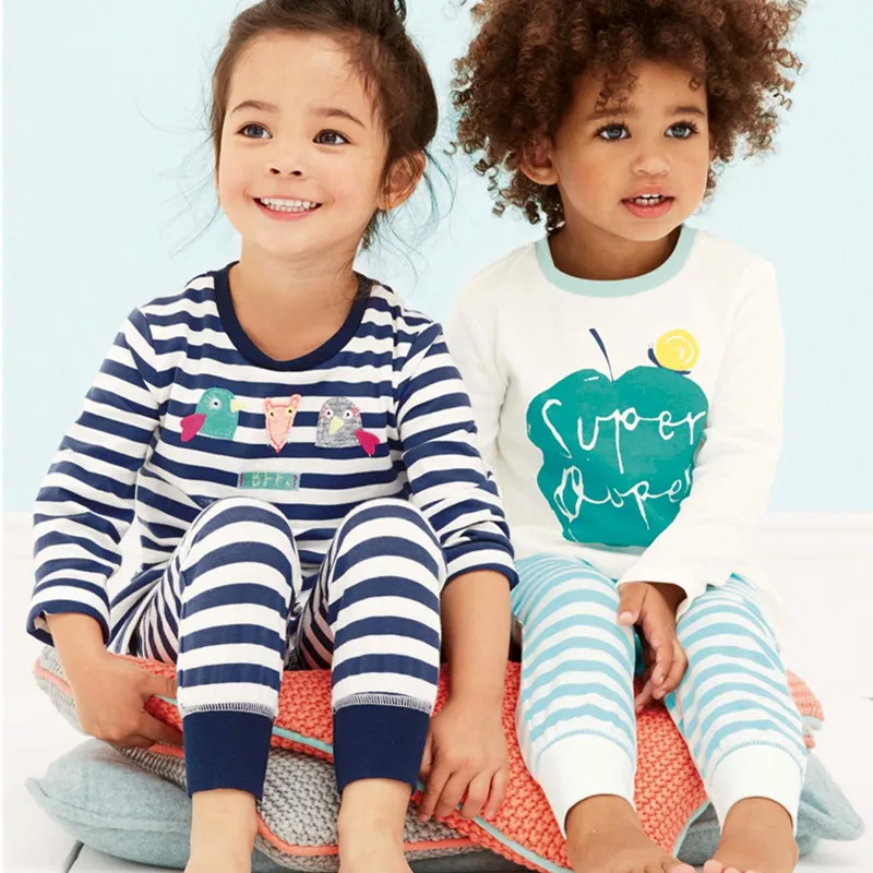 

New Children Clothes Sets Baby Girls Sleepwear Long Sleeve Leisure Wear Kids Pajamas New Girl Clothing Style for 2-7 yrs