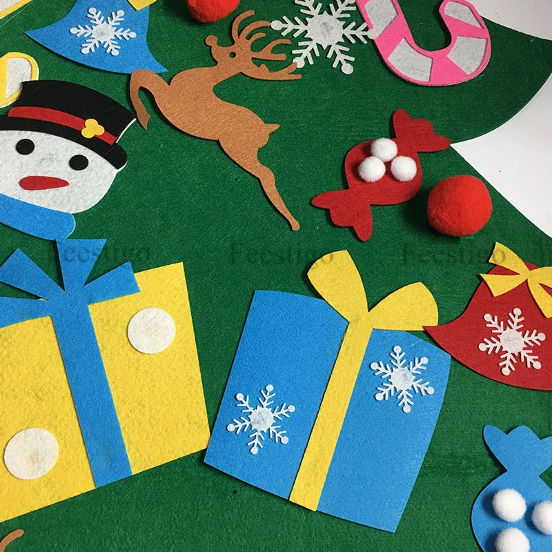 DIY войлочная Рождественская елка новогодние подарки Детские игрушки