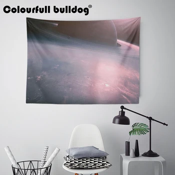 

Psychedelic Space Starry Sky Tapestry Galaxy Moon Sun Wall Hanging Bohemian Home Decoration Accessories Blanket 150Cm Polyester