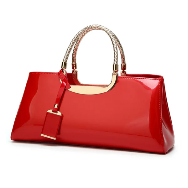 HJPHOEBAG, модная сумка для банкета, светильник, пластиковая лакированная кожа, сумки через плечо, диагональная женская сумка для свадебного подарка, Bolsas Mujer YC186 - Цвет: Red