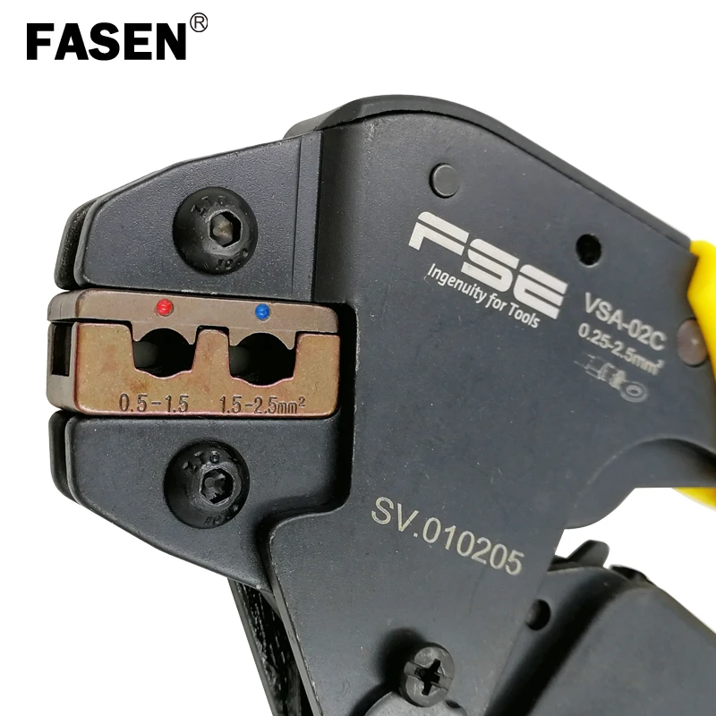 FASEN VSA-02C обжимные плоскогубцы 0,25-2.5mm2 23-13AWG для изоляции Клеммный Зажим саморегулирующийся экономный Тип Мини-инструменты