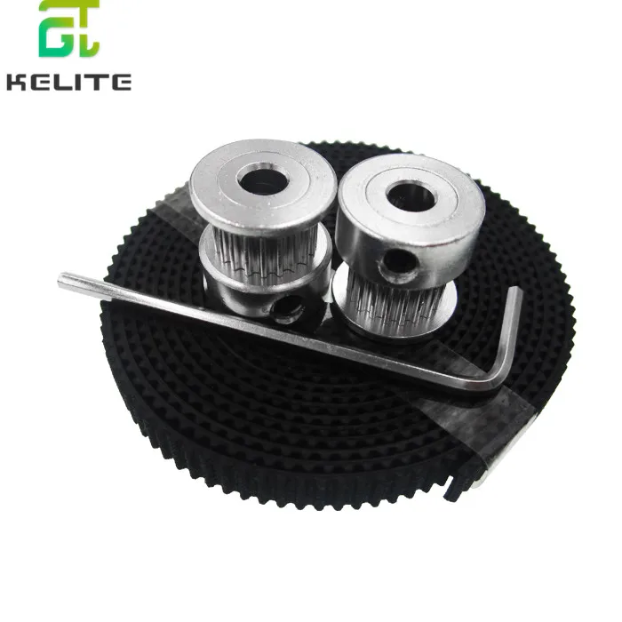 

2Pcs GT2 16 teeth bore 5mm timing Pulley And 2m GT2-6mm Open GT2 Belt for 3D printer Wholesale BEST quality