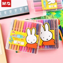 Двойной головкой фломастеры, файнлайнер, 12/24/36 Цвета мягкая ручка живопись эскизный карандаш маркер ручка школьные наборы для рисования FCPN0238